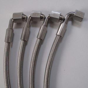 100 R14 Braided Hose Covered Stainless Steel