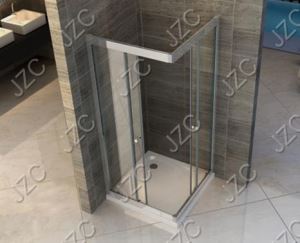 Stainless Steel Square Tempered Glass Sliding Shower Room