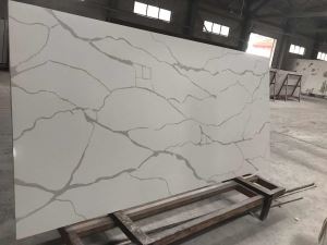 Carrara White .white Quartz Stone With Big Grey Veins