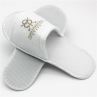 Hotel Terry Cloth Slippers Closed Toe White Slippers with Logo