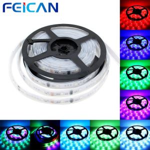 FEICAN 6803 IC SMD 5050 RGB Dream Magic Color LED Strip DC12V 30LED/M IP67 Waterproof Non Waterproof Flexible Strip Tape 5M