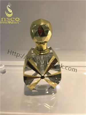 Golden Color Luxurious Decorative Crystal Oil Bottles