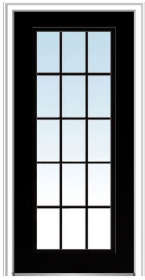 Straight Front Single French Iron Door
