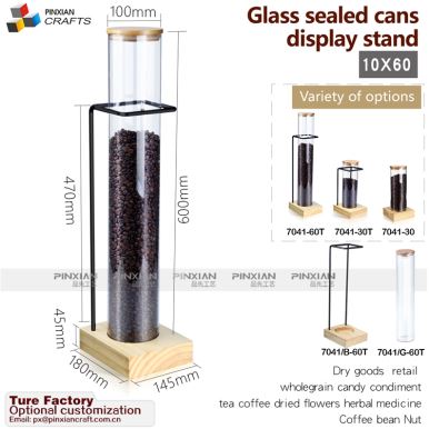 Coffee Bean Tea Glass Test Tube Frame