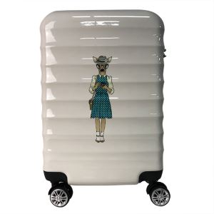 White Hardside Luggage
