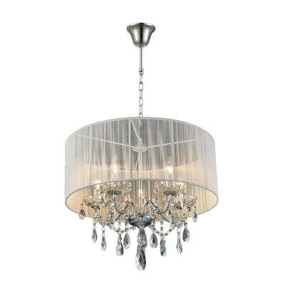 Classical Crystal Chandelier Lighting with Shade for Home