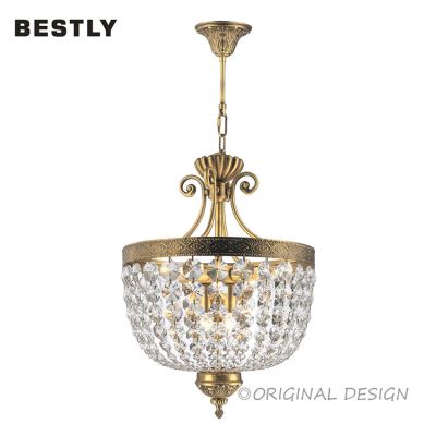European Classical Style Crystal Hanging Pendant Lamps for Home