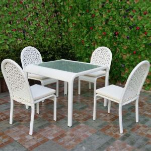 5 Piece Wicker Outdoor Dining Sets