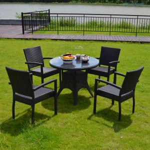 Outdoor Wicker Furniture Dining Chairs Set of 4