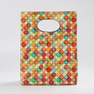 Dot Pattern Handle Strap Tyvek Paper Lunch Bag