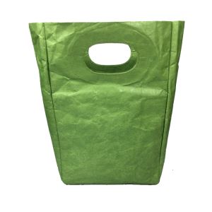 Green Color Zipper Close Tyvek Paper Lunch Bag