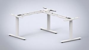 Height Adjustable Standing Desk with L-Shaped Top