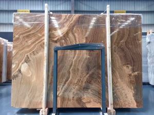 Yellow Wooden Marble Slabs