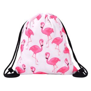 Flamingo Drawstring Backpack