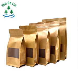 Pouch Kraft Paper Bag with Clear Window