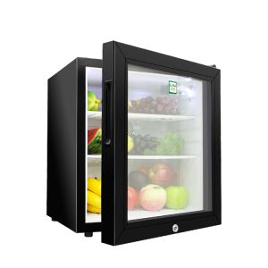 30L Glass Door Mini Bar Refrigerator with LED and Lock