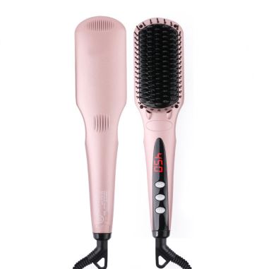 Electric Hair Straightener Brush with LED Display