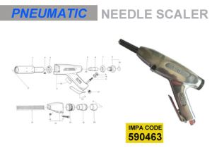 Pistol Grip Pneumatic Needle Scalers