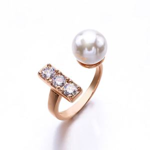 Simple Adjustable Pearl Ring
