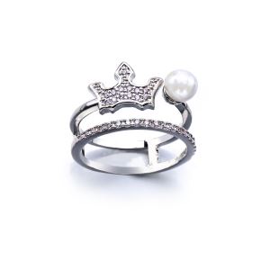 Unique Crown Pearl Ring