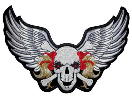 Skull Motorcycle-biker Embroidered Patches