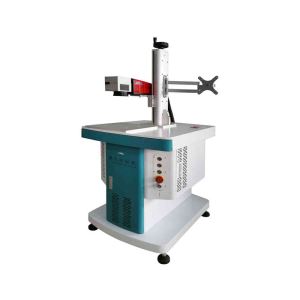 desktop table design fiber laser marking machine used as metal marking and plastics marking, with advanced design and technology