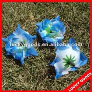 Blue Silk Rose Heads