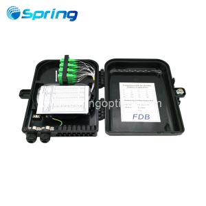 SP-1606-16A 16 core Wall mounted Optical Fiber Splitter Termination Box Black Terminal Box